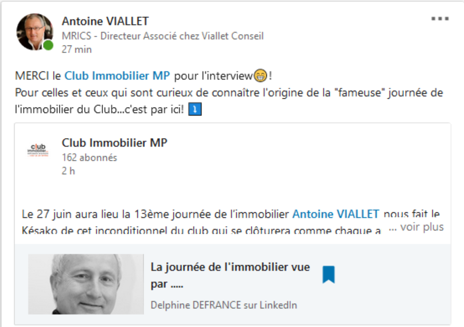 Interview Antoine Viallet Cimp 2019 Journée Immobilier Marseille