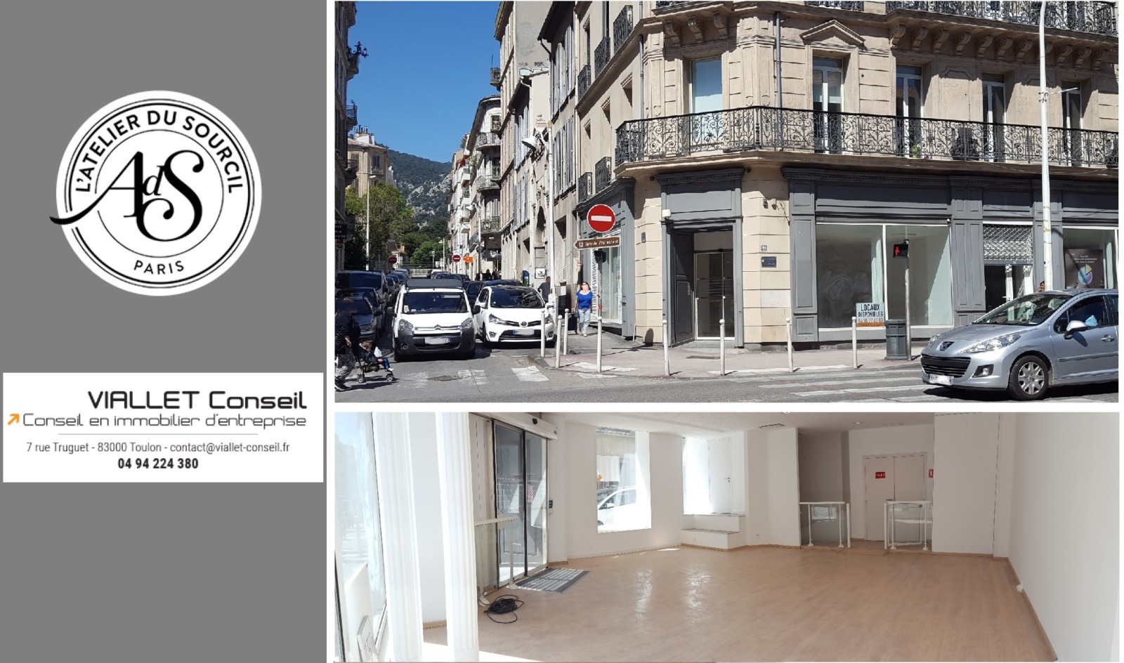 Référence Vente Local Commercial Viallet Conseil 54 Boulevard Strasbourg Toulon 83